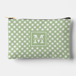 Personalized Plaid Tartan Pattern Accessory Pouch
