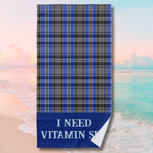 Personalized Plaids Beach Retirement Gifts for Dad Beach Towel