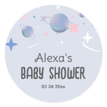 personalized planet and star Round Sticker