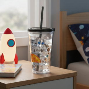 Personalized Planets Galaxy Solar System Sun Acrylic Tumbler