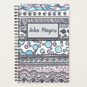 Personalized Planner Custom Name Blue Planner