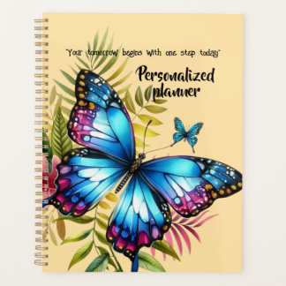 Personalized planner "Tropical butterflies"