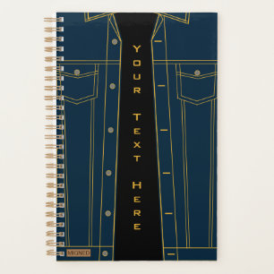Personalized Planner with Denim Jacket Custom Text