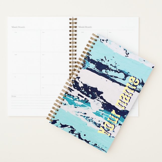 Personalized Planner with original beachy art (Display)