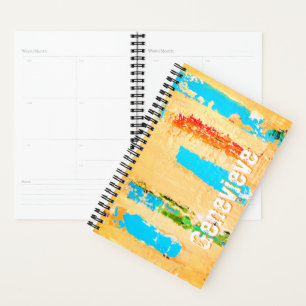 Personalized Planner with original beachy art