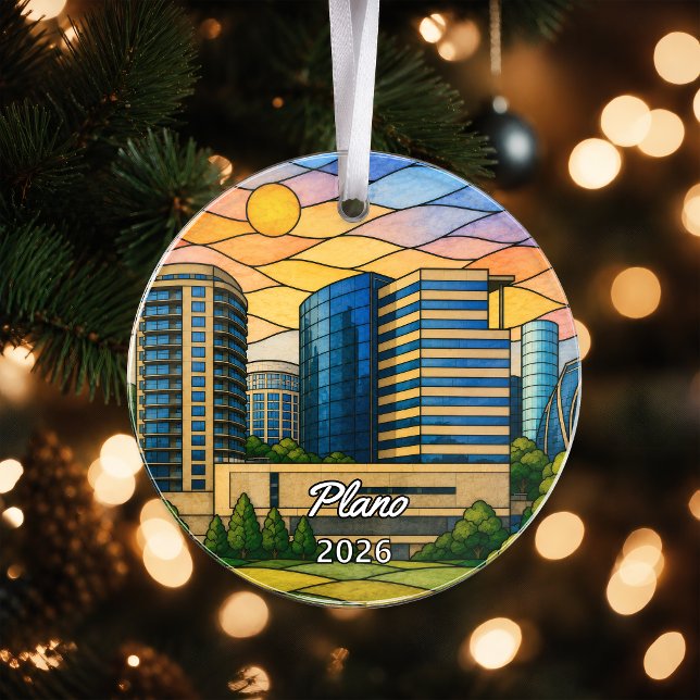 Personalized Plano Acrylic Ornament, Custom Texas Ornament (Creator Uploaded)