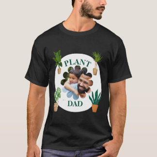 Personalized Plant Dad Photo Gardening T-Shirt