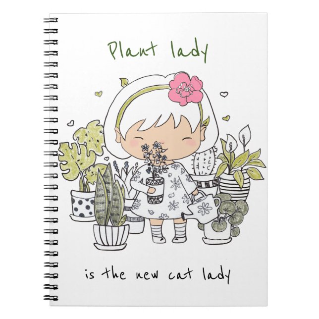 Personalized/ Plant Lady Quote Notebook (Front)