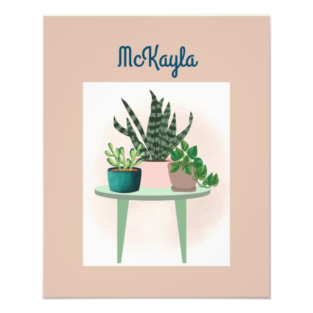 Personalized Plant Lover Wall Art (Front)