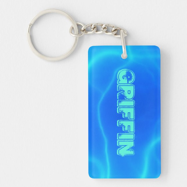 Personalized Plasma Ball Photo Keychain (Front)