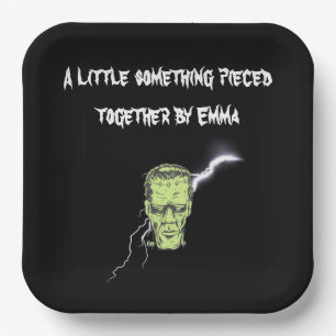 Personalized Plates, Frankenstein Halloween Paper Plate