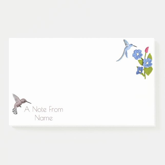 Personalized Playdoh Hummingbird Post Its  Post-it Notes (Front)
