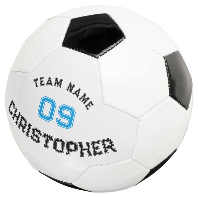Personalized Player Jersey Number School Team Name Soccer Ball (Three Quarter)