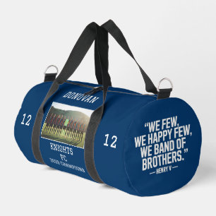 Personalized Player Name Team Photo Inspirational Duffle Bag