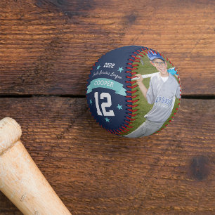 Personalized Player Photo & Number Baseball