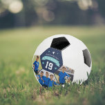 Personalized Player Photo & Number Keepsake Soccer Ball<br><div class="desc">Create an awesome custom gift for your favourite soccer player with this personalized soccer ball featuring three photos and your player's name,  number,  team or league name,  and the year. A great gift for birthdays,  Christmas,  or the end of the season!</div>