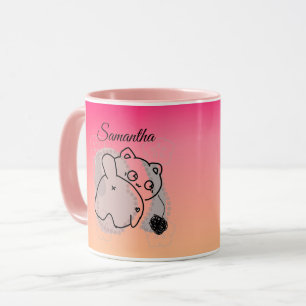 Personalized Playful Cat with Yarn Mug
