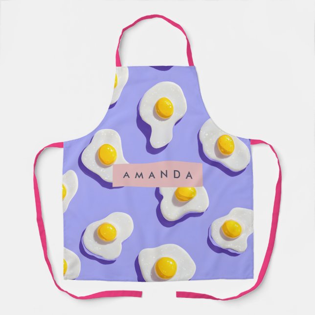 Personalized Playful Sunny Side Up Eggs Apron (Front)