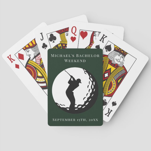 Personalized Playing Cards | Bachelor Golf Weekend (Back)