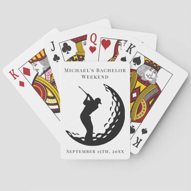 Personalized Playing Cards | Bachelor Golf Weekend (Back)