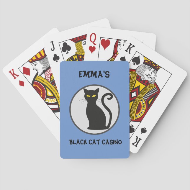 Personalized Playing Cards - Black Cat (Back)