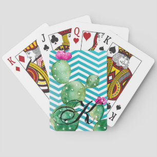 Personalized Playing Cards Boho Cacti Cactus Succu