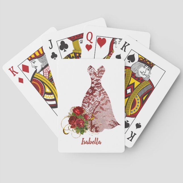 Personalized Playing Cards for a Bridesmaid (Back)