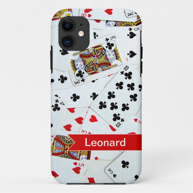 Personalized Playing Cards Games iphone cover (Back)