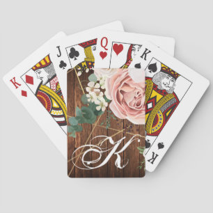 Personalized Playing Cards Geometric Garden Rose
