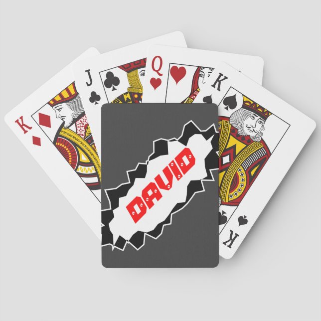 Personalized playing cards with custom name (Back)