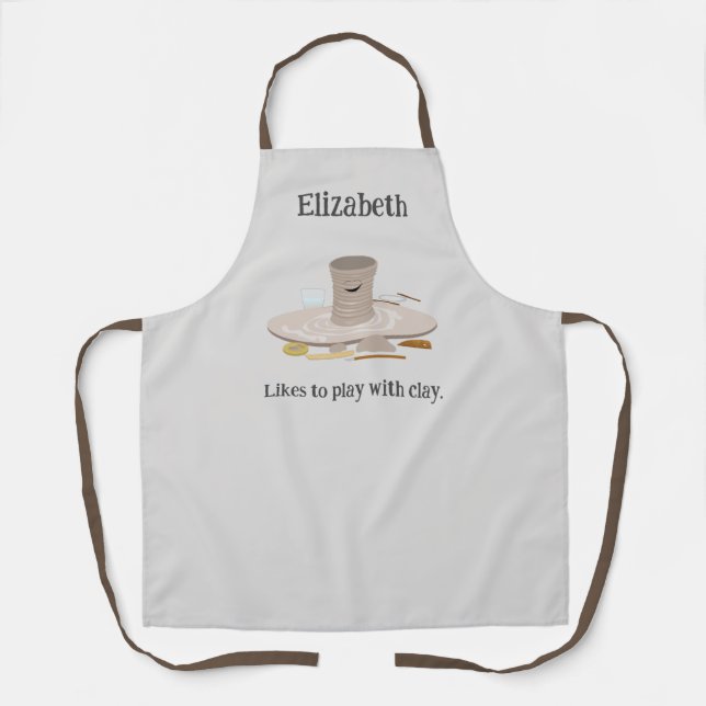 Personalized Plays With Clay All-Over Print Apron (Front)