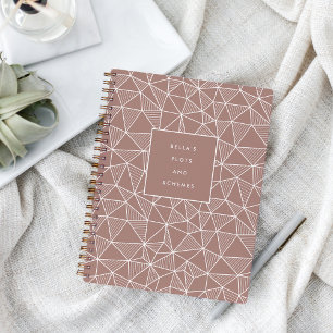 Personalized Plots & Schemes Geometric Pattern Notebook