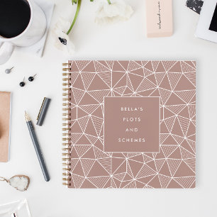 Personalized Plots & Schemes Geometric Pattern Notebook