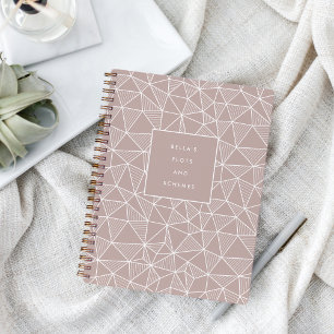 Personalized Plots & Schemes Geometric Pattern Notebook