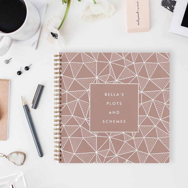 Personalized Plots & Schemes Geometric Pattern Notebook (Creator Uploaded)