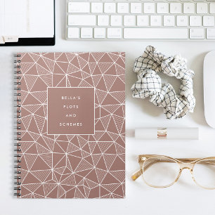Personalized Plots & Schemes Geometric Pattern Notebook