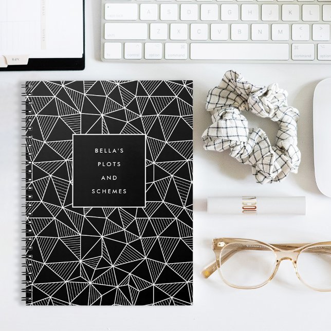 Personalized Plots & Schemes Geometric Pattern Notebook (Creator Uploaded)