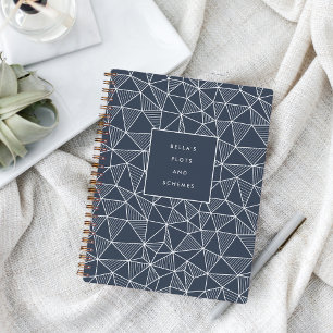 Personalized Plots & Schemes Geometric Pattern Notebook