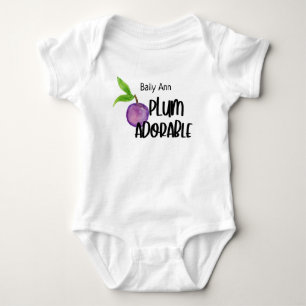 Personalized Plum Adorable Baby Bodysuit