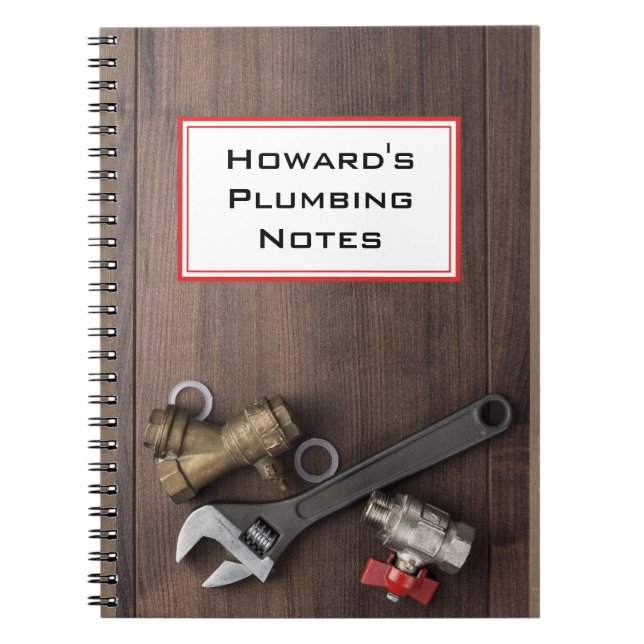 Personalized Plumber's Notebook (Front)
