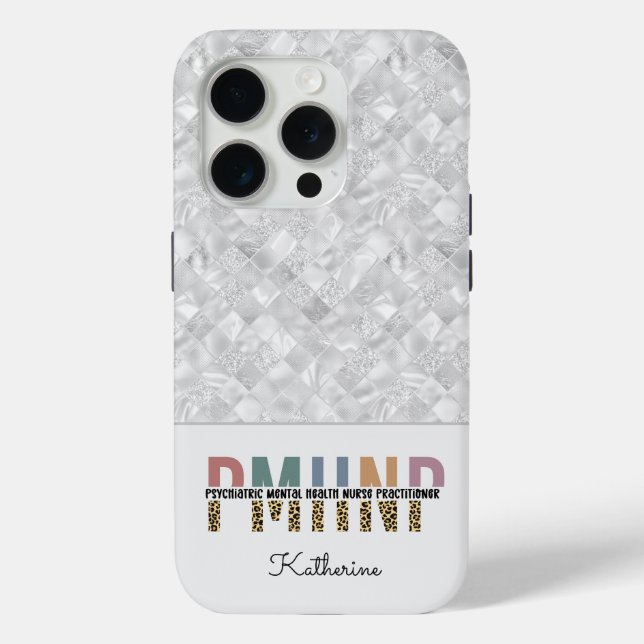 Personalized PMHNP Psychiatric Mental Health Nurse Case-Mate iPhone Case (Back)