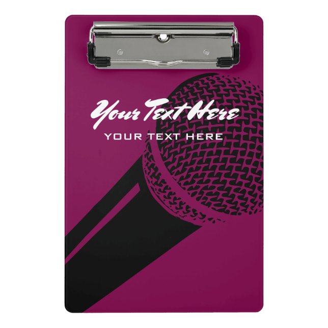 Personalized podcasting and vlogging  mini clipboard (Front)