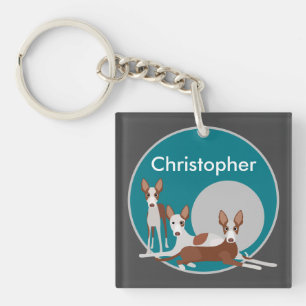 Personalized Podenco Dogs Keychain