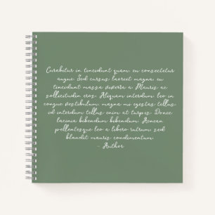 Personalized poem, song lyric, quote notebook