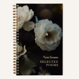 Personalized Poetry & garden rose Notebook