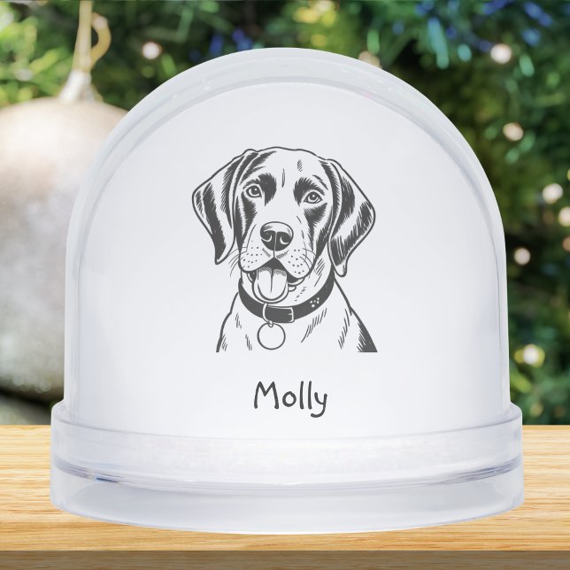 Personalized Pointer Dog Christmas Snowglobe (Creator Uploaded)