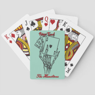 Personalized Poker Cards Skeleton Hand