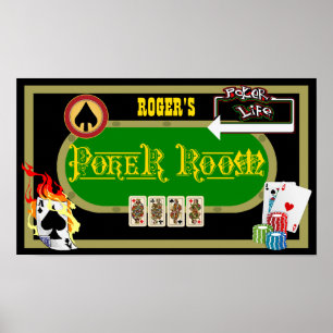 Personalized Poker Room Decor