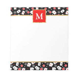 Personalized Poker-Themed with Cards & Chips Notepad