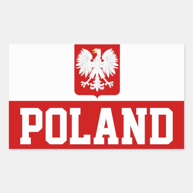 Personalized Poland Polish Flag Coat of Arms Sticker (Front)